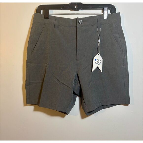 1774 Signature Xander Charcoal Shorts Men’s Size 30 Dress Casual Flat Front NWT - Picture 1 of 5
